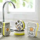 Smile Cleaning kitchen sponge Dish washing sponge - 4 Pieces - Cupindy