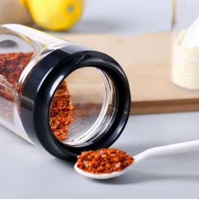 Spice Jar With Spoon And Transparent Glass - 1 Pcs - Cupindy