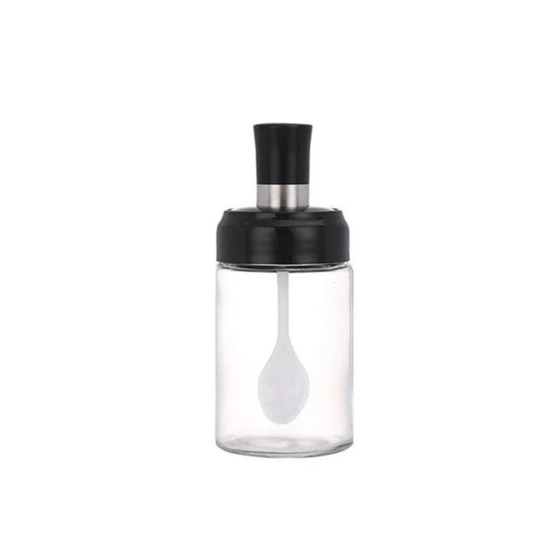 Spice Jar With Spoon And Transparent Glass - 1 Pcs - Cupindy