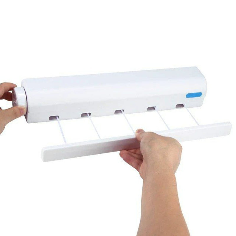 Spring Automatic Retractable Clothesline 5 Lines Clothes Line - Cupindy