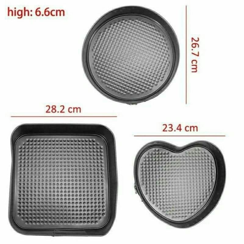 Springform Cake Pans, 3 Pcs Nonstick Cake Pan Set - Cupindy