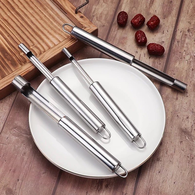 Stainless Steel Apple Corer, Silver - Cupindy