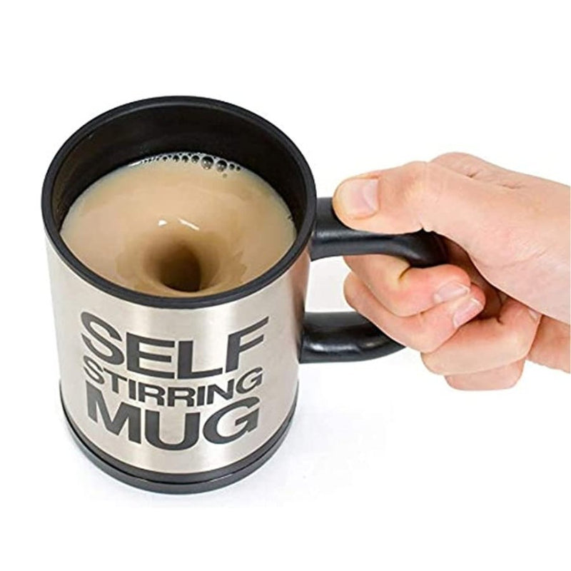 Stainless Steel Automatic Electric Self Stirring Mug (350ml) - Cupindy