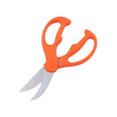 Stainless Steel Chicken Scissors with Plastic Handle, Orange and Silver - Cupindy