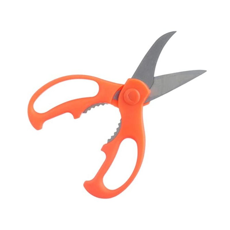 Stainless Steel Chicken Scissors with Plastic Handle, Orange and Silver - Cupindy
