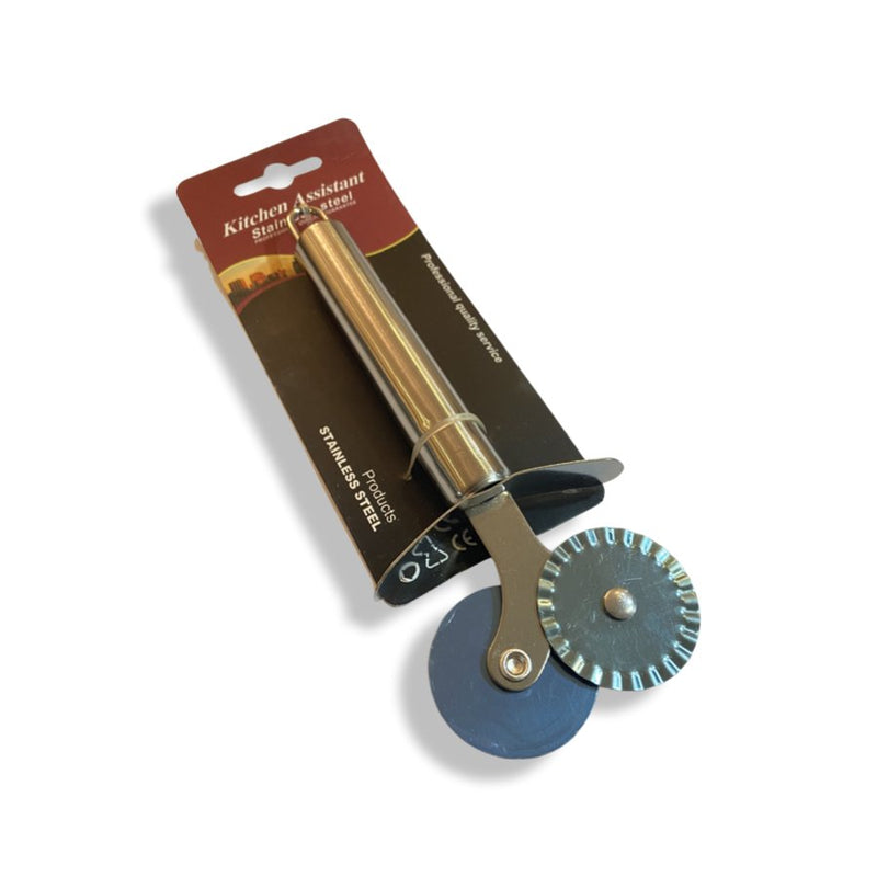 Stainless Steel Double Wheel Pizza Cutter - Cupindy
