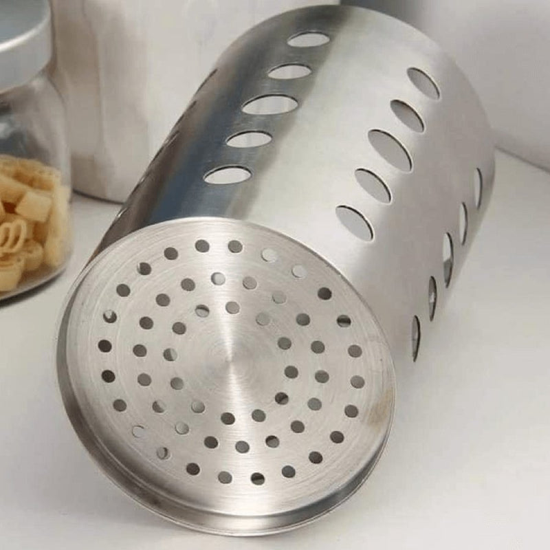 Stainless Steel Kitchen Utensil Holder and Strainer - Cupindy