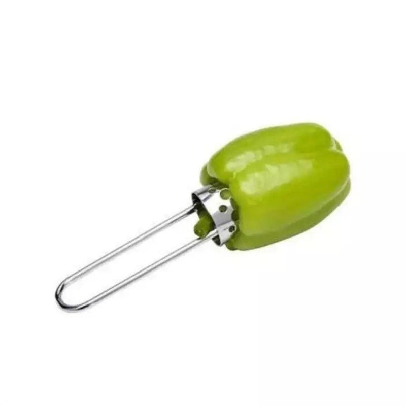 Stainless Steel Pepper Corer - Silver - Cupindy