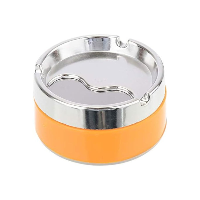 Stainless Steel Windproof Ashtray with Rotating Lid - Cupindy