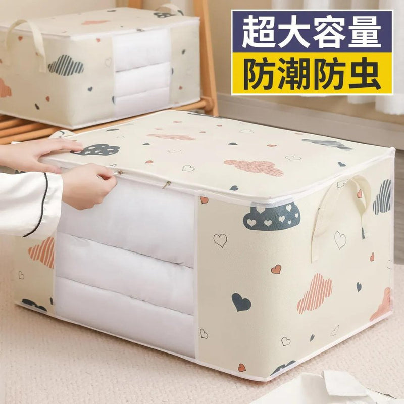 Storage Bag Clothes Blanket Closet Sweater Foldable With Handles - Cupindy