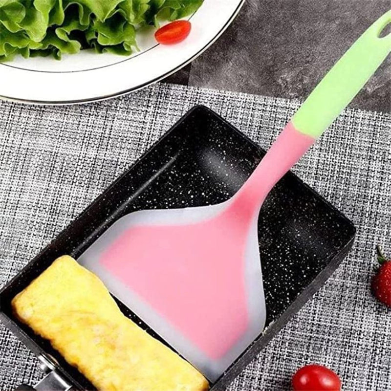 Strong Silicone Spatula for Kitchen Use - Multi Colors - 1 Piece - Cupindy