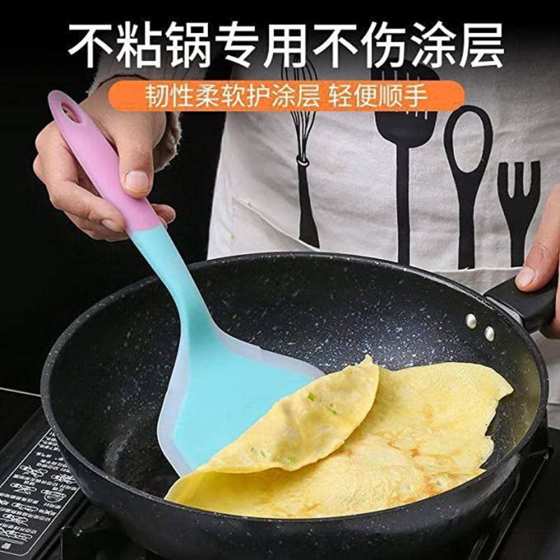 Strong Silicone Spatula for Kitchen Use - Multi Colors - 1 Piece - Cupindy