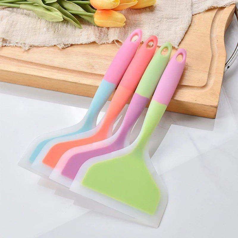 Strong Silicone Spatula for Kitchen Use - Multi Colors - 1 Piece - Cupindy