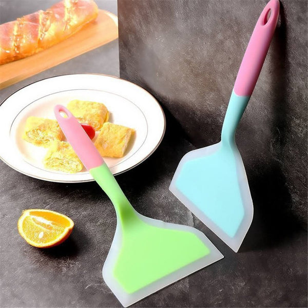 Strong Silicone Spatula for Kitchen Use - Multi Colors - 1 Piece - Cupindy