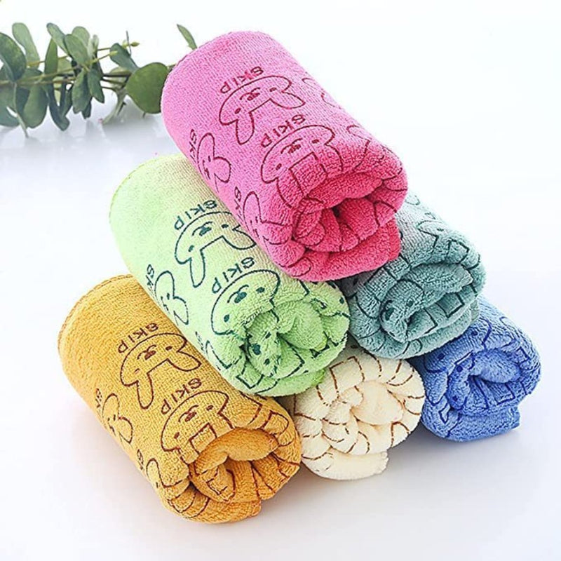 Super Absorbent Microfiber Kitchen Dish Towel - Set of 5 Pieces (Random Print) - Cupindy