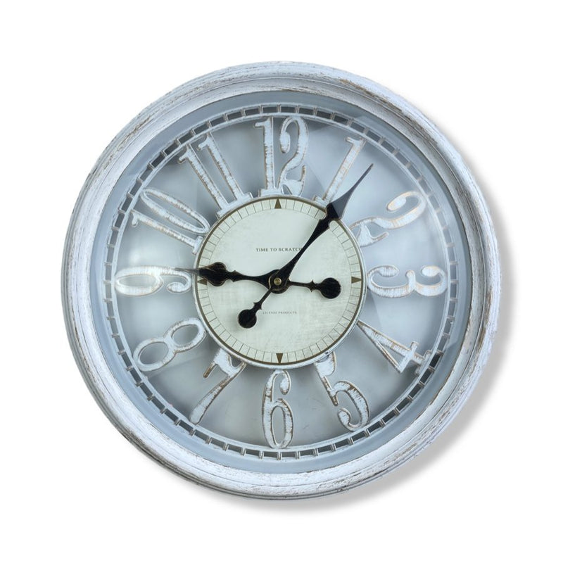 Time To Scratch Wall Clock, White, 38837 - Cupindy