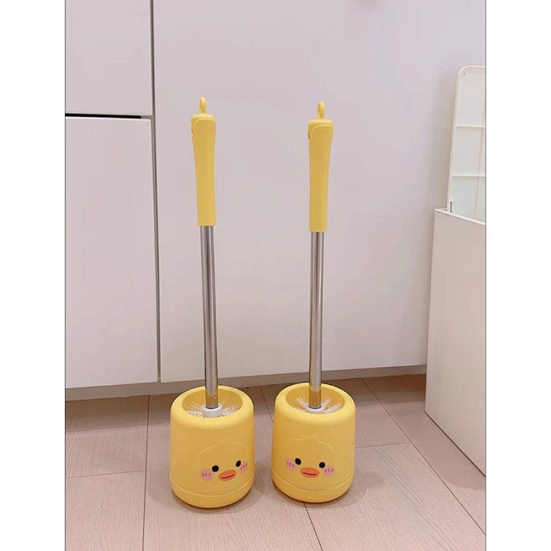 Toilet Brush and Holder/Long Handle Brush Bird Shape - Yellow - Cupindy