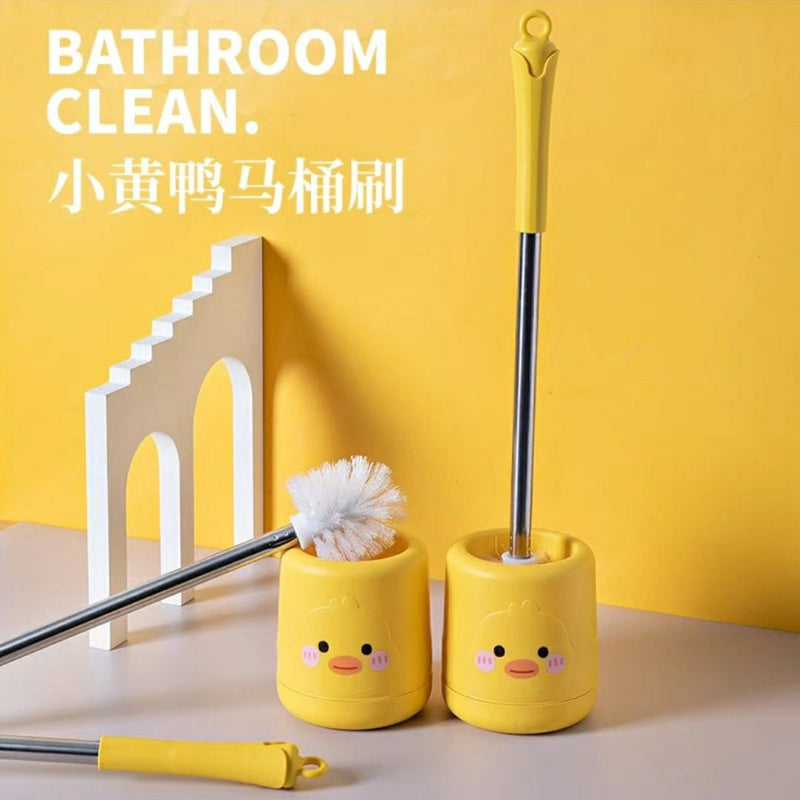 Toilet Brush and Holder/Long Handle Brush Bird Shape - Yellow - Cupindy