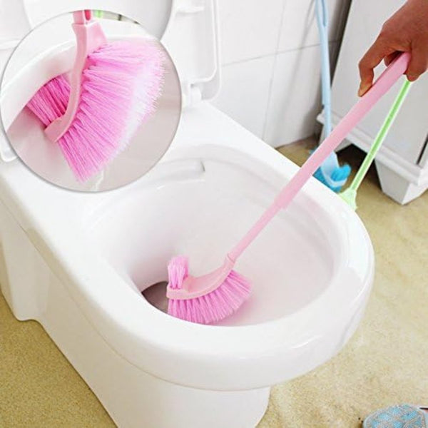 Toilet Brush Double Sided Portable Plastic - Cupindy