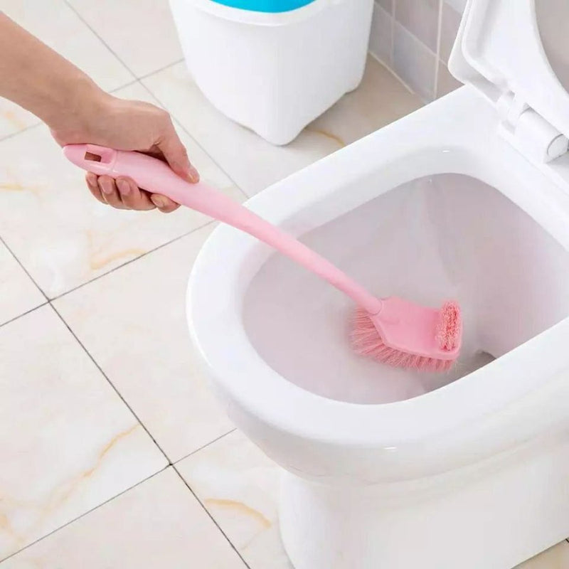 Toilet Brush Double Sided Portable Plastic - Cupindy