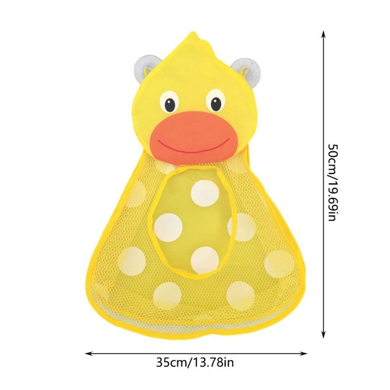 Toy Organizer Storage Mesh Bags Suction Cup Bathroom Organizer Beach Basket for Kids - Cupindy