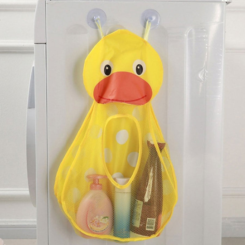 1pc Cartoon Shaped Bath Toy Organizer With Suction Cup, Bathtub Storage  Basket For Kids' Toy