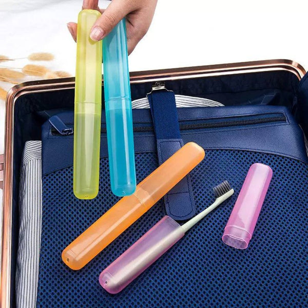 Travel Portable Toothbrush Box - 1 Piece - Random Colors - Cupindy