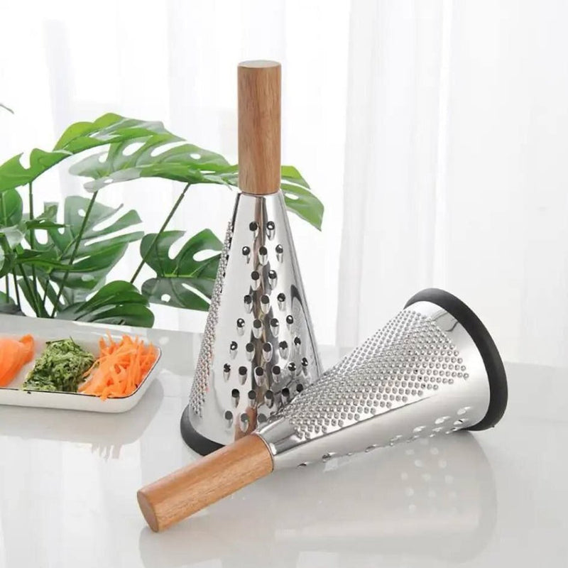 Trio Cone Shape 3 Face Scraper Wood Hand - Cupindy