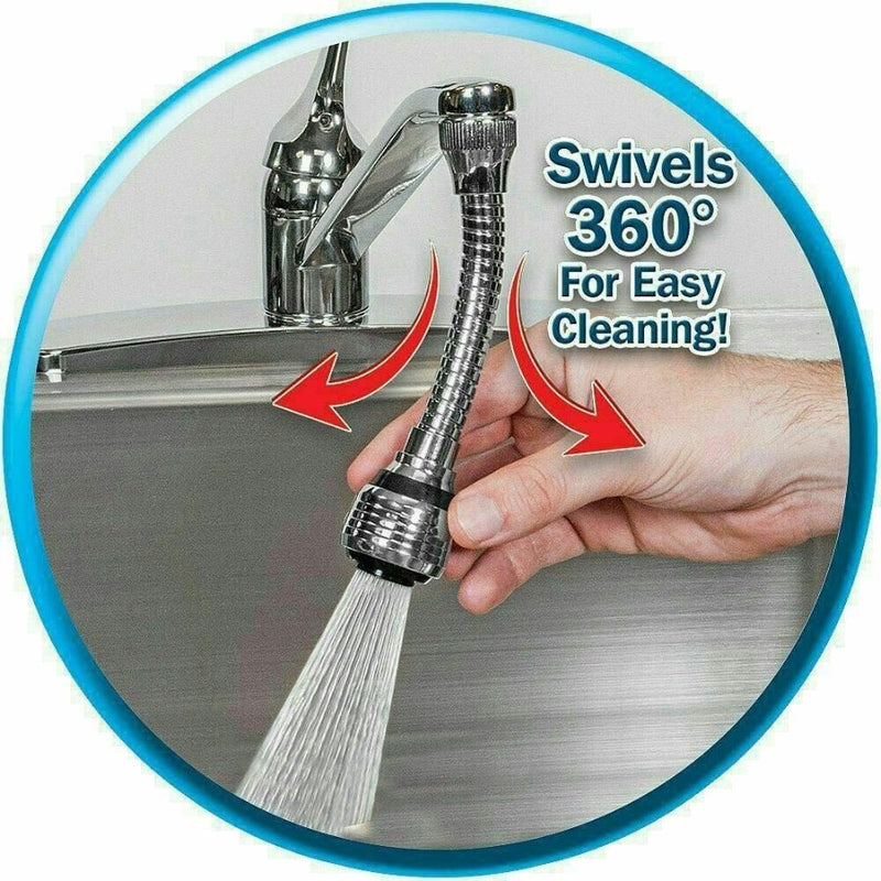Turbo Flex Stainless Steel Faucet Sprayer - Silver - Cupindy