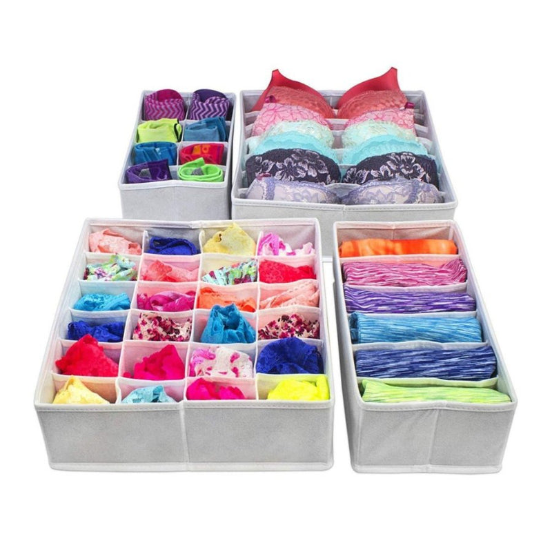 Underwear Storage Box 4 Set Storage Organizer Drawer - Cupindy