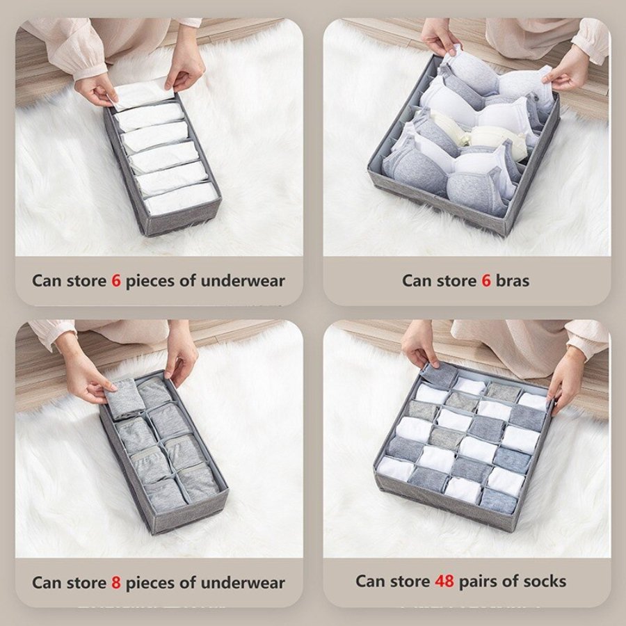 Underwear Storage Box 4 Set Storage Organizer Drawer - Cupindy