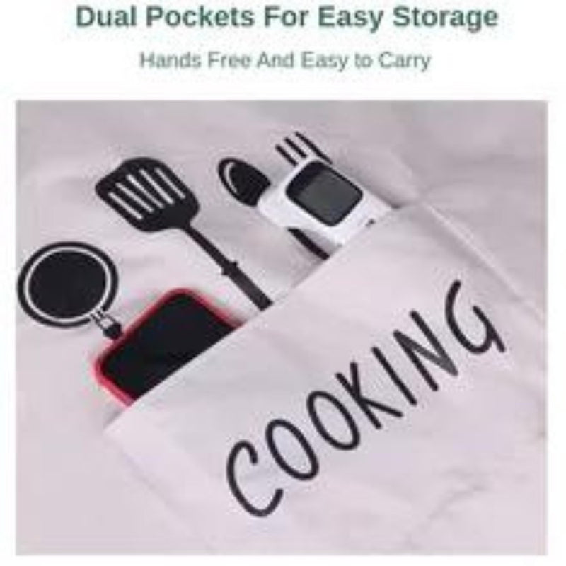 Unisex Waterproof Oil Resistant Cooking Apron with Pockets Tool - Cupindy