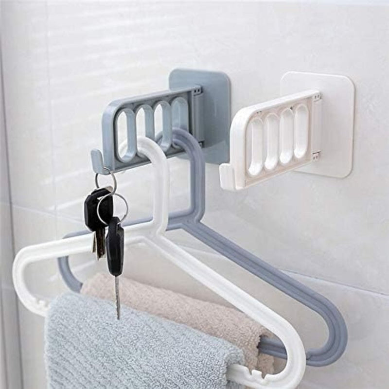 Wall Hook, Multi-Function Foldable Clothes Hanger - Random Colors - Cupindy