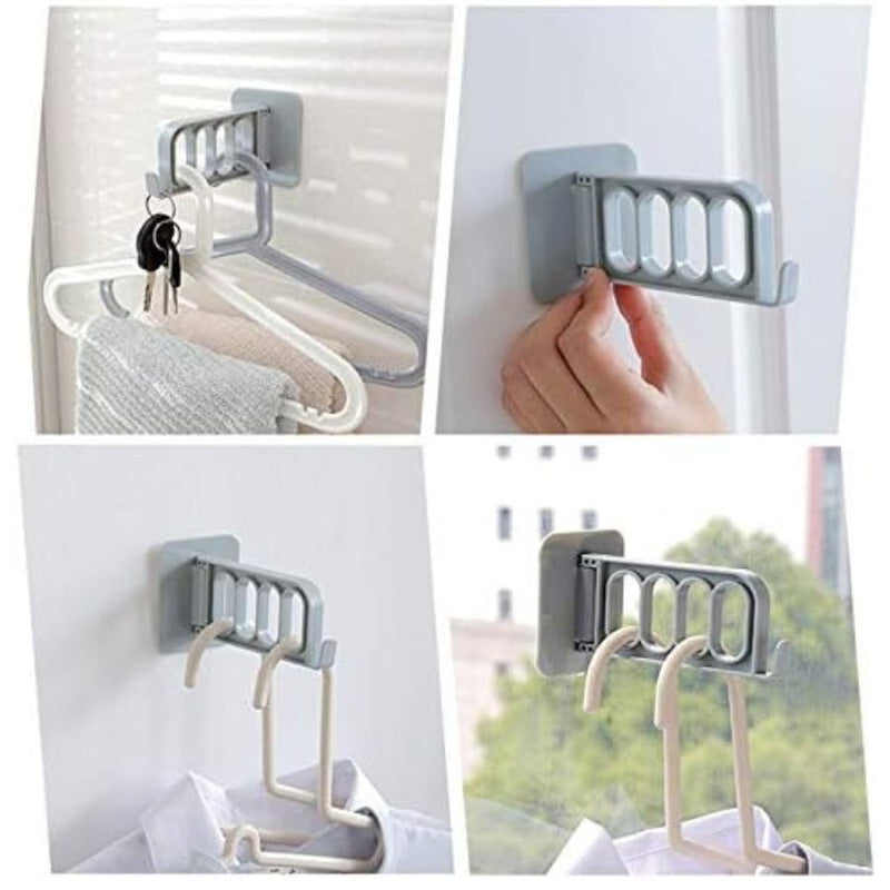 Wall Hook, Multi-Function Foldable Clothes Hanger - Random Colors - Cupindy