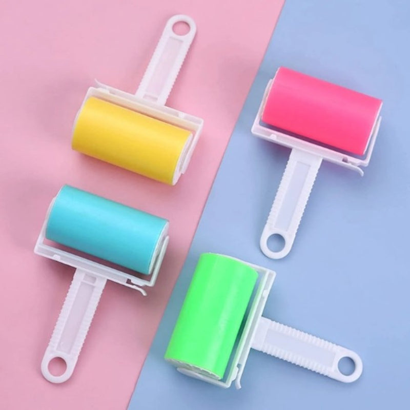 Washable Pets Hair Pick-Up Removal Adhesive Roller - Multi Colors - 1 Piece - Cupindy