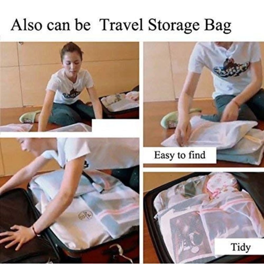 Washing Bag, Washable Protective Mesh Net Zippered - Cupindy