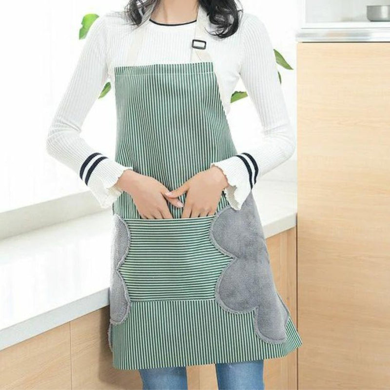 Waterproof Kitchen Apron with Microfiber Sides for Drying - Cupindy