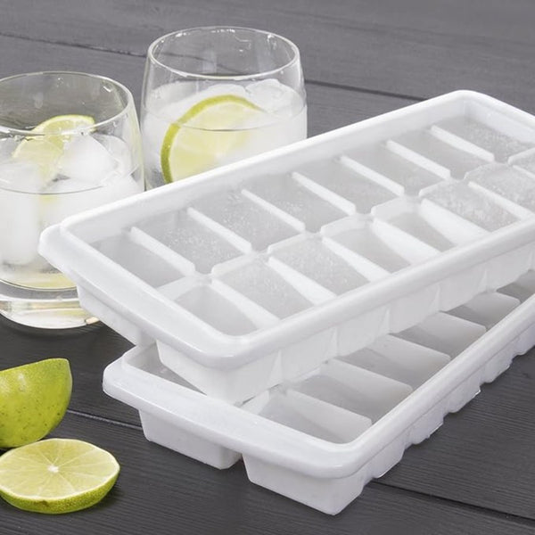 White Plastic Ice Molds Tray 16 Pieces - Cupindy