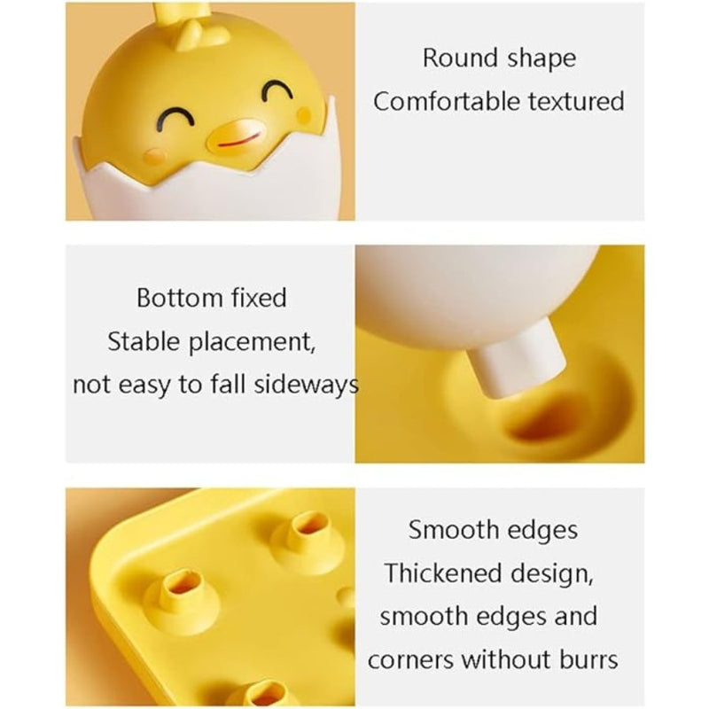 Yellow Duck 6 Grid Cute Chicken Popsicle Ice Cream Mold - Cupindy