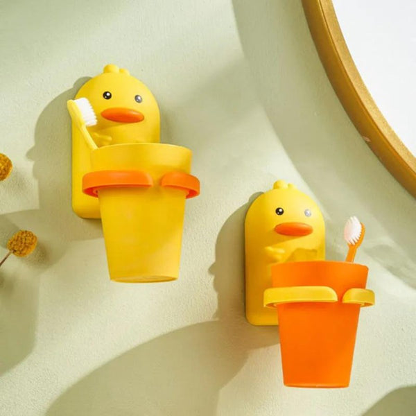 Yellow Duck Children's Toothbrush Rack - Cupindy