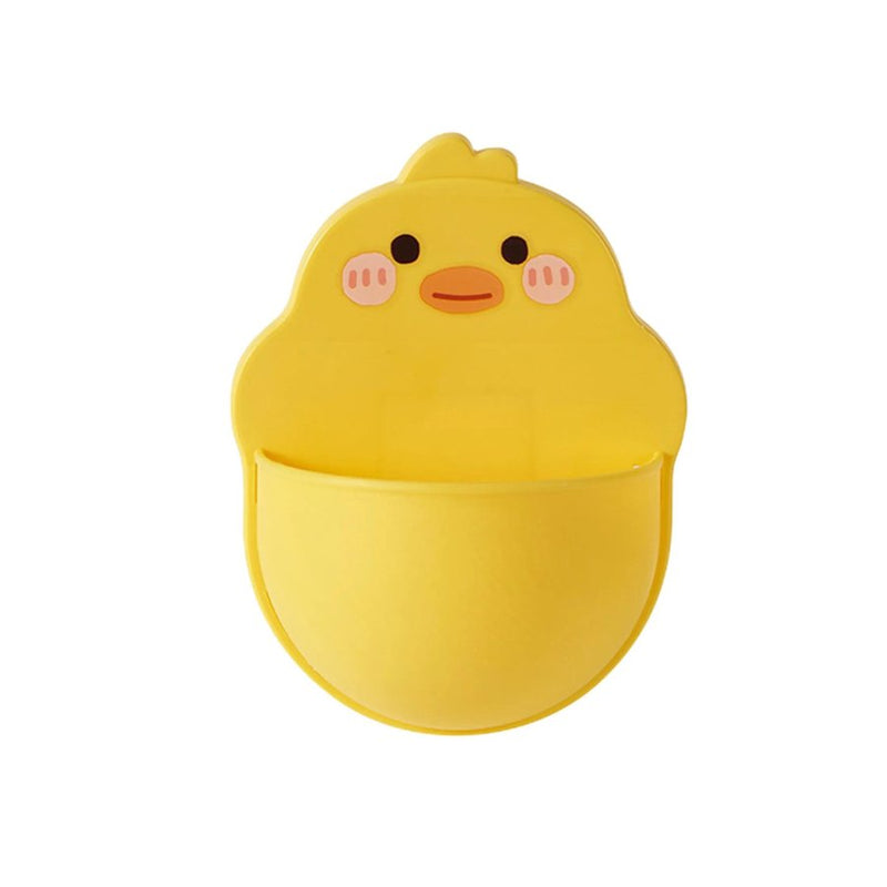 Yellow Duck Multifunctional Wall Mounted Cartoon Toothpaste Holder - Cupindy