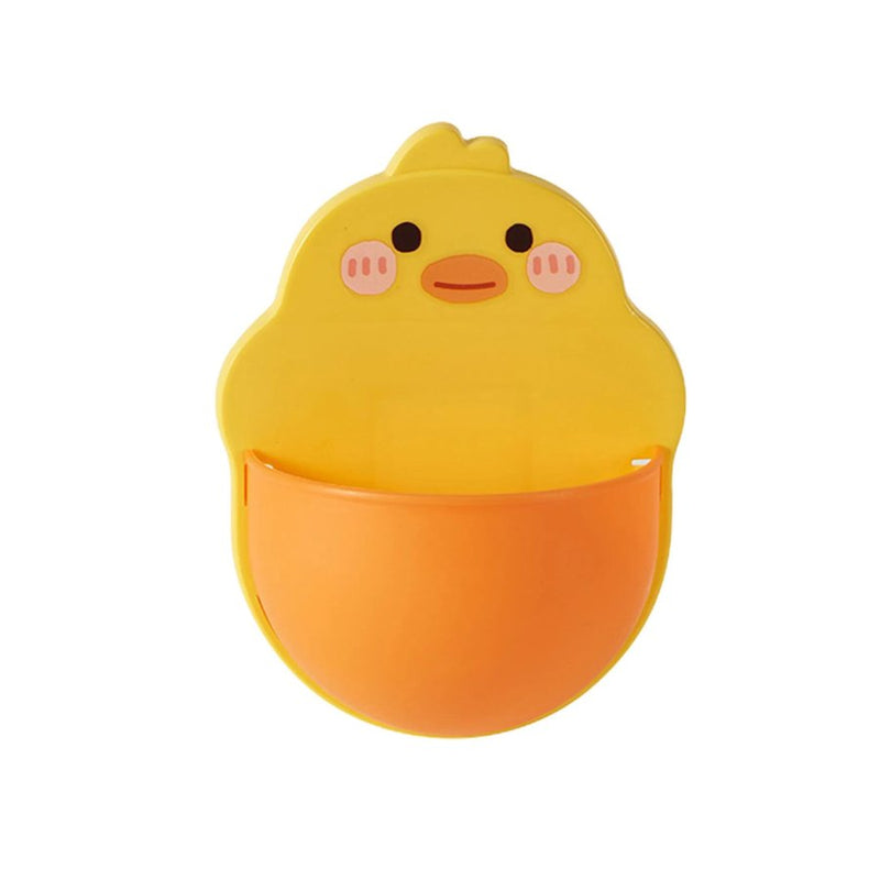 Yellow Duck Multifunctional Wall Mounted Cartoon Toothpaste Holder - Cupindy