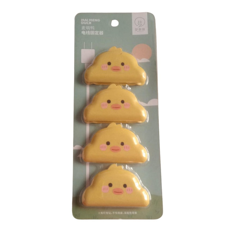 Yellow cable clips with cute duck design for desk cable management – Cupindy