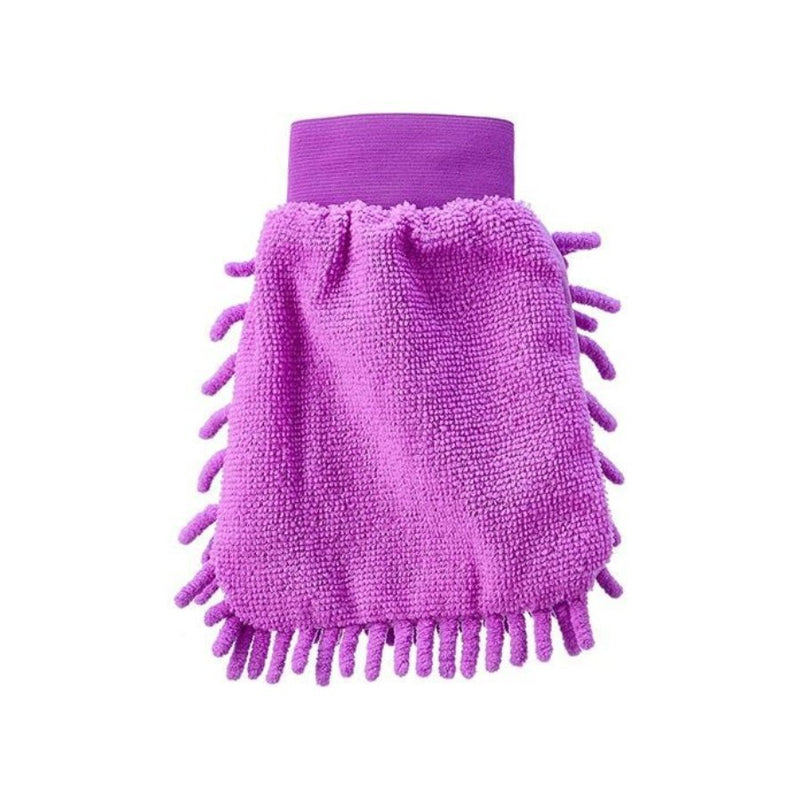 YQ Microfiber Gloves With Wash Scrubber For Cleaning - Multi Colors - Cupindy